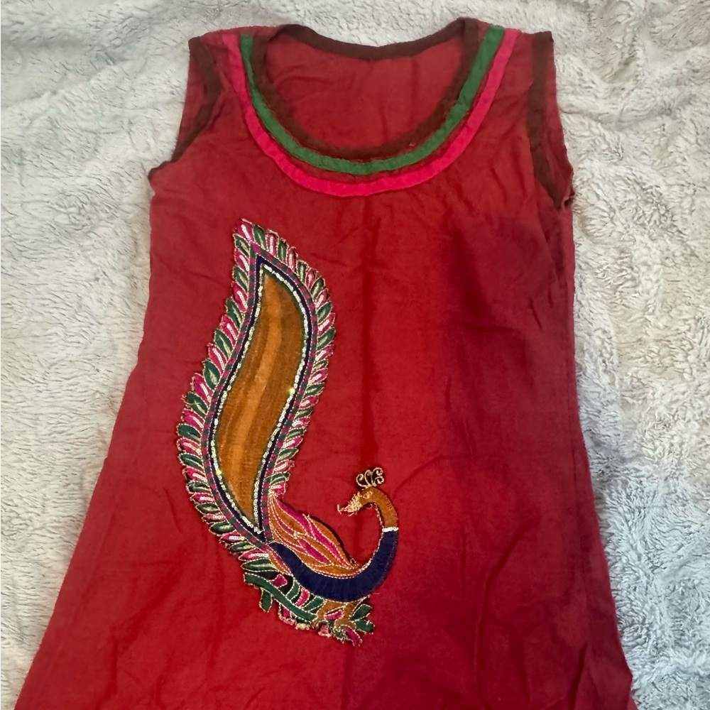 Red Women’s Kurta Top